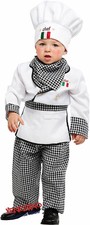 Deluxe Italian Made Baby & Older Boys Girls Chef Cook Fancy Dress Costume Outfit