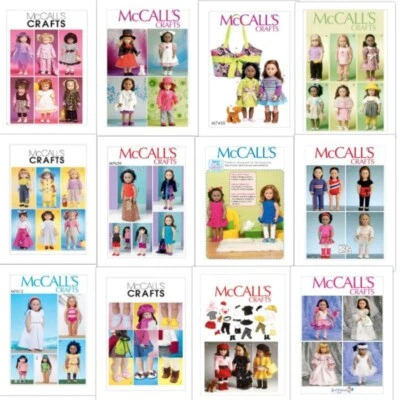 McCall's Sewing Pattern Doll Clothes Accessories to fit 18" 45.5 cm Dolls U-Pick - image 1 of 4