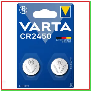 2 Batterie Pile VARTA CR 2450 2450 5029LC ECR2450 KCR2450 BR2450-1W Litio 3 volt - Imagen 1 de 3