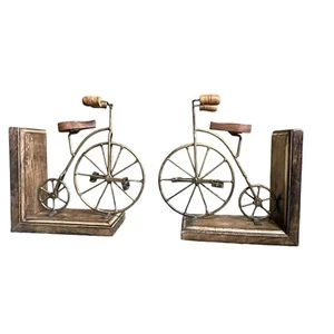 Oldtimer Fahrrad Holz Bücherregal Stopper Buchstütze Fahrrad modern rustikal - Bild 1 von 17