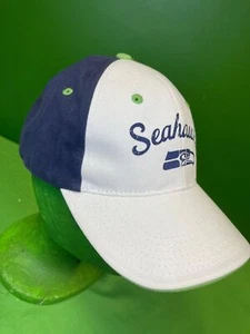 NFL Seattle Seahawks White 100% Cotton Baseball Hat/Cap Youth OSFA - Picture 1 of 5
