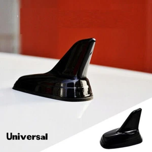 Antena de techo de aleta de tiburón universal negra para automóvil FM/AM borde aéreo decorativo - Imagen 1 de 8