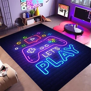 Gamer Rug for Boys Room 5'x7' Non-Slip 3D Cool Printed Gaming Rug for Boys Ro... - Picture 1 of 6