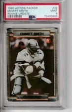 1990 Action Packed Rookie Update Football #34 Emmitt Smith (RC) - Psa 9