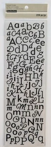 Black Glitter Alphabet Letters & Numbers Scrapbooking Stickers by Recollections  - Picture 1 of 3