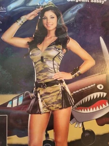 Women's Sergeant Sassy Halloween Costume Size Large  - Picture 1 of 6