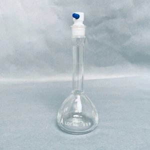 Chemglass Volumetric Flask 100 ml Class A Wide Mouth with PTFE Stopper - Picture 1 of 8