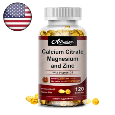 Кальций магний цинк с витамином D3 сильный для улучшения здоровья костей мышц - Изображение 1 из 4