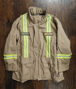 Geliget Gear Men's Khaki Flame Resistant Full Zip Jacket Size 3XL - Picture 1 of 4
