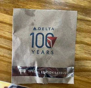 Delta Airlines 100 Years Earbuds, Set of 1, Unopened - Picture 1 of 2