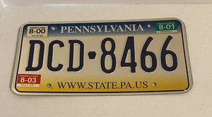 PENNSYLVANIA  Authentic License Plate  WWW.STATE.PA.US   PLATE # DCD-8466 - Picture 1 of 2