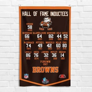 For Cleveland Football Fans 3x5 ft Flag Hall of Fame Inductees Banner - Picture 1 of 12