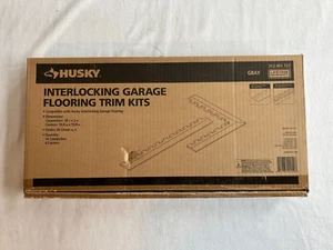 Husky 312491722 PVC Border Garage Flooring Tile Trim Kit, Gray, 18.4” - Picture 1 of 4