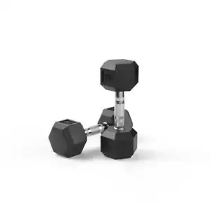 8kg Reeplex Rubber Hex Dumbbell Pair - Picture 1 of 2
