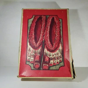 Vintage Jackie Kannon's Krazy Feet mit Box Fuzzy Slipper Spielzeug Halloween Kostüm 1960er - Bild 1 von 9