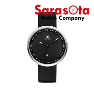 Danish Design IQ13Q1002 Black Dial Stainless Steel Leather Quartz Men's Watch - Picture 1 of 1