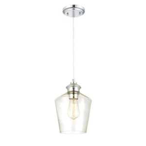 Westinghouse 1 Light Indoor Pendant Single Light Fitting Chrome and glass - Picture 1 of 4