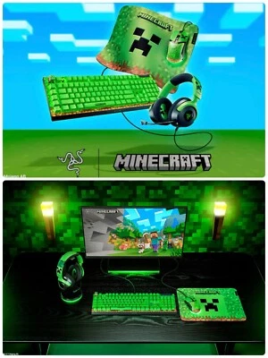 PSL Minecraft x Razer gaming keyboard, headphones, mouse and mousepad set - Image 1 of 4