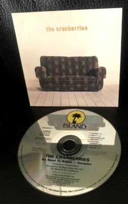 The Cranberries  No Need To Argue rare uk promo 5 TRACKS Sampler cd 1994 island - Image 1 of 4