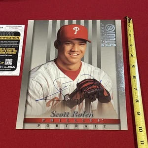 SCOTT ROLEN SIGNED 8x10 PHILADELPHIA PHILLIES DONRUSS STUDIO CARD JSA - Picture 1 of 2