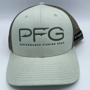 Columbia PFG grün Netz Angelausrüstung Hut/Kappe ~ hohe Krone ~ Druckknopflasche ~ Einheitsgröße ~ - Bild 1 von 9