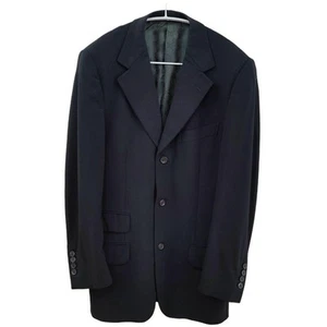 Gucci Tailored Jacket Gg Pattern Wool Mixed Size M Black - Picture 1 of 5