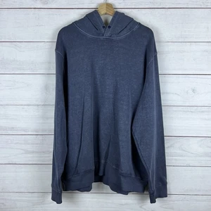 Outerknown Hoodie Mens XXL Blue Washed Sur Snap Hemp Organic Cotton Pullover - Picture 1 of 10