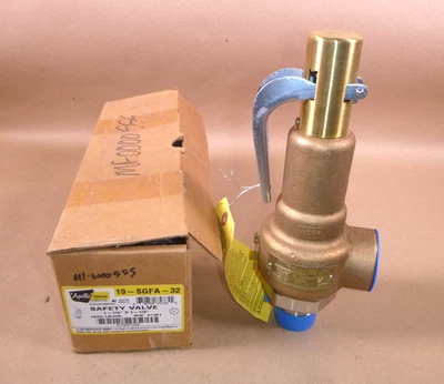 19SGFA32 Apollo Safety Relief Valve 19 Series 1-1/4" MNPT x 1-1/2" FNPT 32 Psi - Image 1 of 4