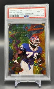 1996 Playoff Illusions Bruce Smith Spectralusion Dominion PSA 8 Low Pop - Picture 1 of 5