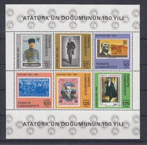 Turquie Bloc 19 Anniversaire De Atatürk (MNH) - Picture 1 of 1