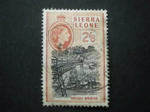 Sierra Leone QEII 1956 2/6 black & chestnut SG219 G-FU - Picture 1 of 2