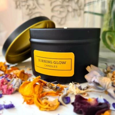 Eco- Friendly, Vegan, Cruelty Free, Soy Wax Handmade Tin Scented Candles - Image 1 of 3