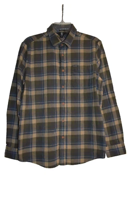 Volcom Men's Modern Fit Plaid Green Flannel Shirt Size US/EU: Medium Fall Winter - Image 1 of 4