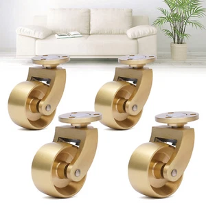 Ruedas universales de latón para muebles 4 piezas silla de mesa escritorio sofá rueda de piano rodillos - Imagen 1 de 12