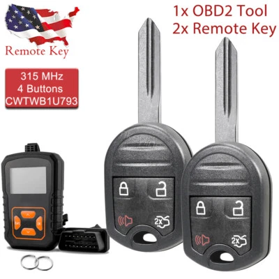 2 para Ford Explorer 2011 2012 2013 2014 2015 mando a distancia llavero + herramienta de programación Foto 1 de 4