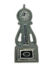 Vintage Colonial Craftsman Pewter Dollhouse Miniature Clock 18-59 2 5/8"h - Bild 1 von 9