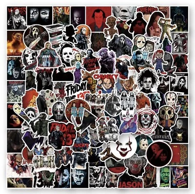 Horror Film Killer Thriller Stickers 50pk Mix Fun Scary Stickers FREE SHIPPING - Image 1 of 4