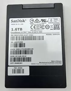 Sandisk 1.6TB CloudSpeed UItra Gen II SATA SSD Model: SXPLFA Solid State Drive - Picture 1 of 3