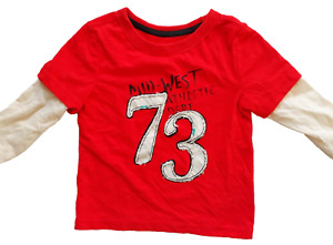 Cherokee Boys T-Shirt Red Long Sleeve Size 3T