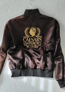 Chaqueta de Bombardero Satén Bordada Dorada Caesars De Colección Unisex Grande Casino EE. UU. - Imagen 1 de 9