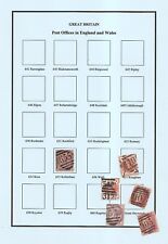 GB England & Wales NUMERAL POSTMARKS Album Pages to print in PDF format/CD