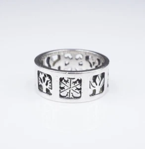 James Avery Four Seasons Band Ring Sterling Silver Size 6.5 Rare Retired RS3554 - Picture 1 of 4