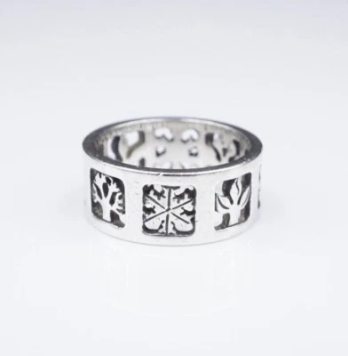 James Avery Four Seasons Band Ring Sterling Silver Size 6.5 Rare Retired RS3554 - Image 1 of 4