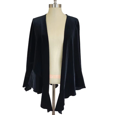 Chal drapeado de terciopelo negro Alex Evenings Petite volantes talla única gótico formal graduación Foto 1 de 4