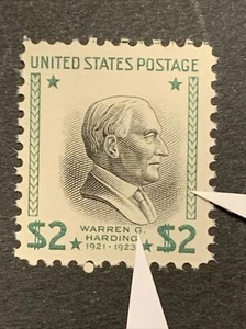 4/178 US Stamps Scott 833 $2 Extremely Off Center Error MNHOG Rare Fresh EFO - Picture 1 of 2
