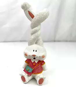 Gedrehtes Ohr weiß Osterhase Hase Resin Figur - Bild 1 von 6
