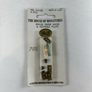 XACTO Casa de Miniaturas Casa de Muñecas Perillas/Manijas de Puerta de Latón y Placas de Cerradura - Imagen 1 de 3