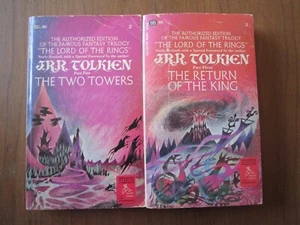 J.R.R. TOLKIEN THE TWO TOWERS & RETURN OF THE KING Vintage Ballantine Paperbacks - Picture 1 of 6