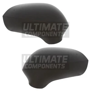 Seat Ibiza 6J Hatchback 2008-2016 Wing Door Mirror Covers Caps Black 1 Pair - Picture 1 of 12