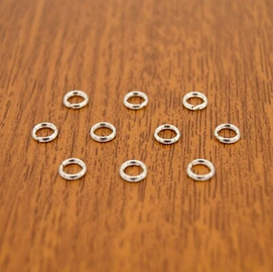 10 anelli divisi in argento sterling .925 5 mm per creazione e riparazione gioielli - Foto 1 di 1